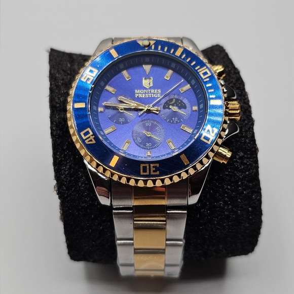 Montres Prestige Other - Montres Prestige Blue and Gold Chronograph Watch